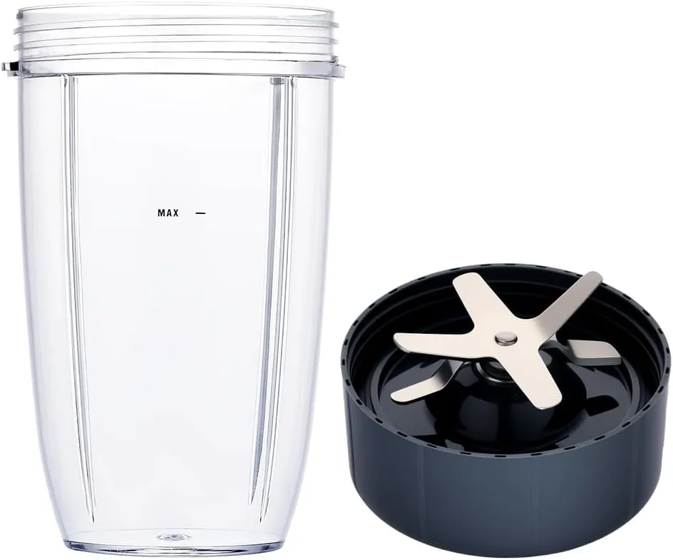 Blender Replacement Parts for Nutribullet Blender, 24OZ Cup with Replacement Extractor Blade Compatible with Nutribullet 600W 900W Blenders