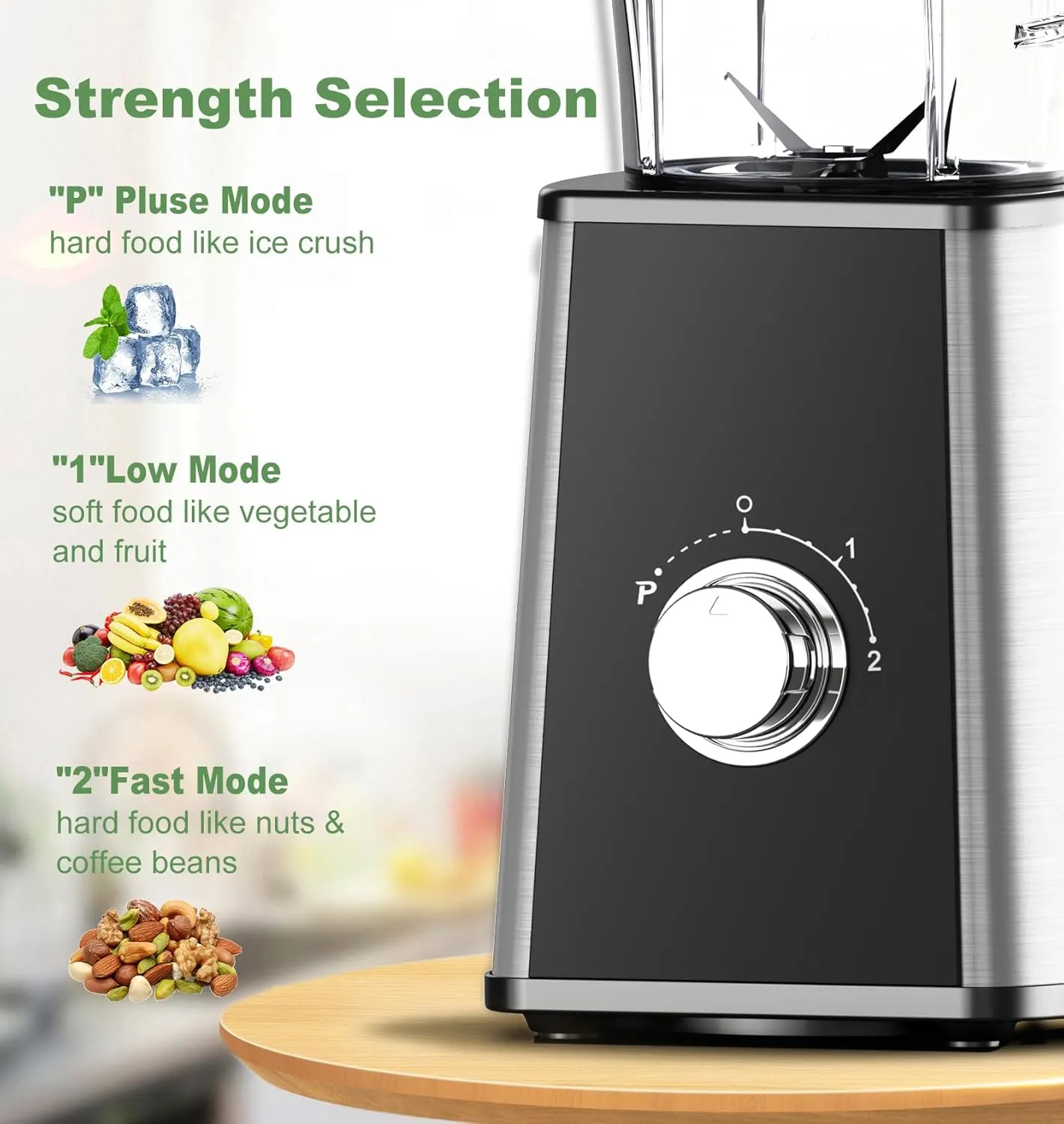 Blenders for Smoothies, Smoothie Blender, Personal Smoothies and Shakes Maker, with Coffee Grinder and 2 To-Go Cups, Countertop Blender for Kitchen, BPA Free
