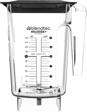 Blendtec 90 oz WildSide Jar, Commercial Grade - Five-Sided Replacement Blender Jar - Compatible with Blendtec Blenders - 36 oz Blending Capacity - Clear