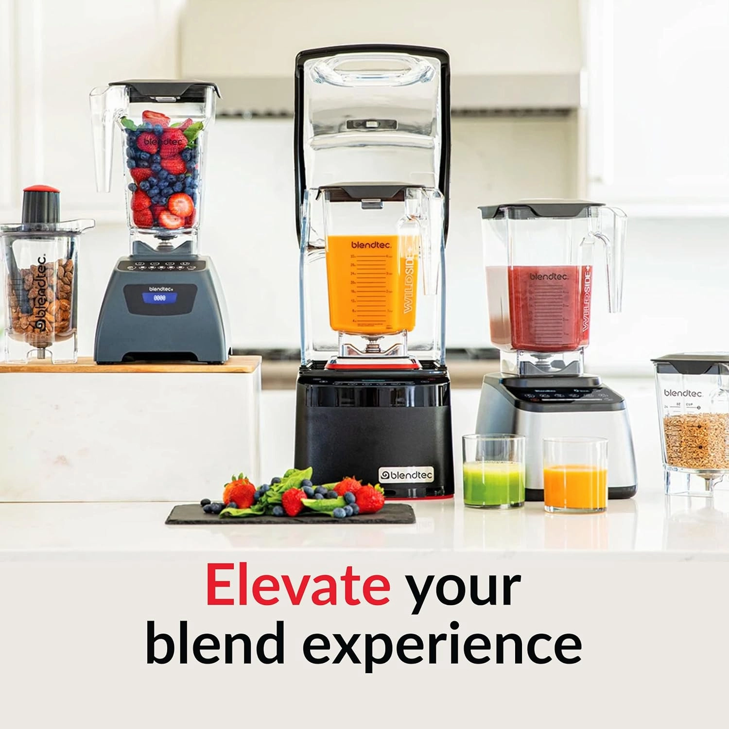 Blendtec 75 oz FourSide Commercial Jar - Four-Sided Replacement Blender Jar - Compatible with Most Blendtec Blenders - 32 oz Blending Capacity - Red