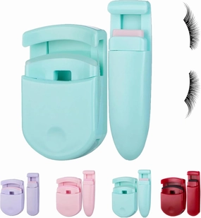 Blevora Eyelash Curler, Blevora Nutrient Lash Curlers, Portable Travel Eyelash Curler, Professional Travel Makeup Tools for Eye Shapes (Green)