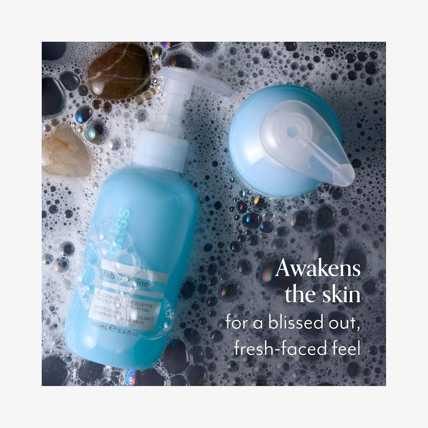 Bliss Fab Foaming 2-In-1 Cleanser and Exfoliator with Bamboo Buffers - 6.4 Fl Oz - Oil-Free Gel Face Wash - Makeup Remover - Vegan & Cruelty Free