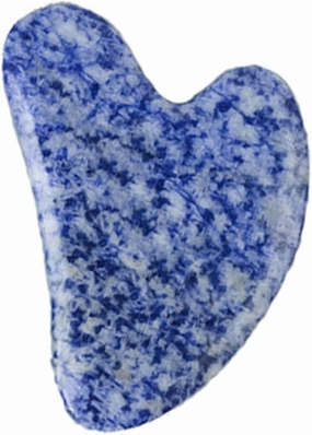 Blue White Dot Jade Roller And Gua Sha Stone Face Roller Gouache Scraper Facial Massager,type 0114