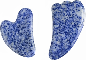 Blue White Dot Jade Roller And Gua Sha Stone Face Roller Gouache Scraper Facial Massager,type 03