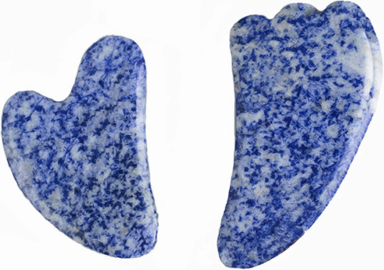Blue White Dot Jade Roller And Gua Sha Stone Face Roller Gouache Scraper Facial Massager,type 03
