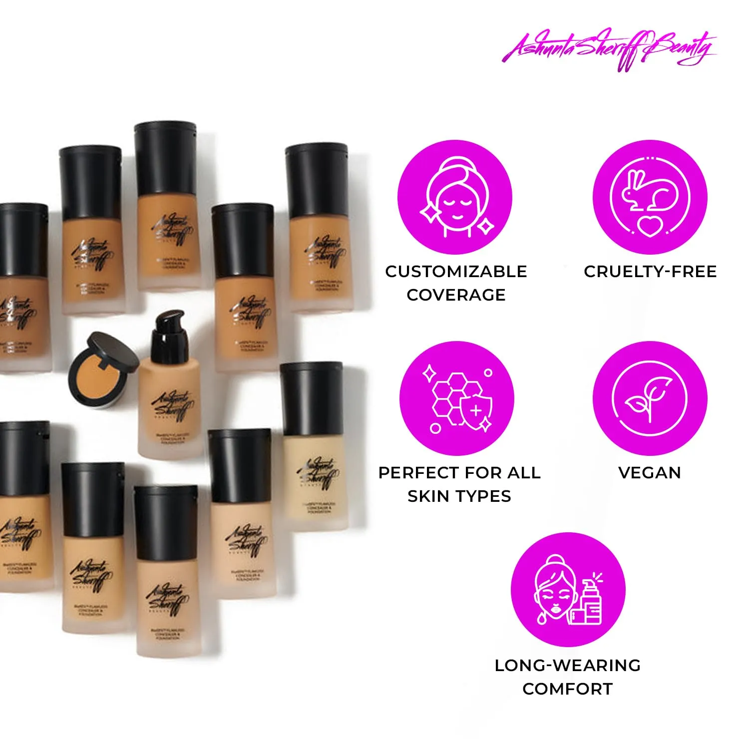 BlurEFX™ Flawless Concealer & Foundation Duo, Skin-Perfecting Radiance Meets Skincare, Paraben-Free, Cruelty Free, and Vegan-Friendly (Sandy Breeze, One Size)