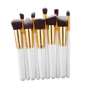 Blush Makeup Brush Set 10pcs Brush Kit for Face Foundation and Eyeliner