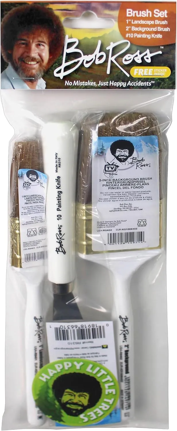 Bob Ross Brush Set No Mistakes, Just Happy Accidents™