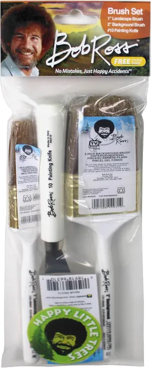 Bob Ross Brush Set No Mistakes, Just Happy Accidents™