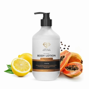 Body Lotion Alcohol Free and Paraben Free Skin Moisturizer made with Emollients, Vitamin E, Vitamin B5 & Natural Extracts 16.9 Fl Oz (16.9 Fl Oz (Pack of 1), Papaya & Lemon)