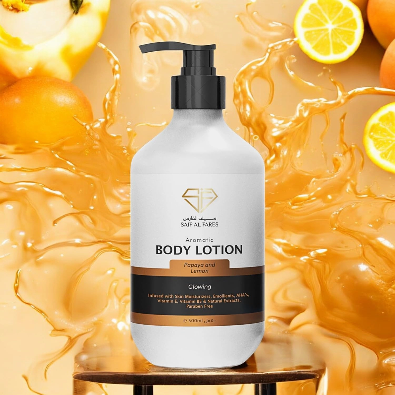 Body Lotion Alcohol Free and Paraben Free Skin Moisturizer made with Emollients, Vitamin E, Vitamin B5 & Natural Extracts 16.9 Fl Oz (16.9 Fl Oz (Pack of 1), Papaya & Lemon)