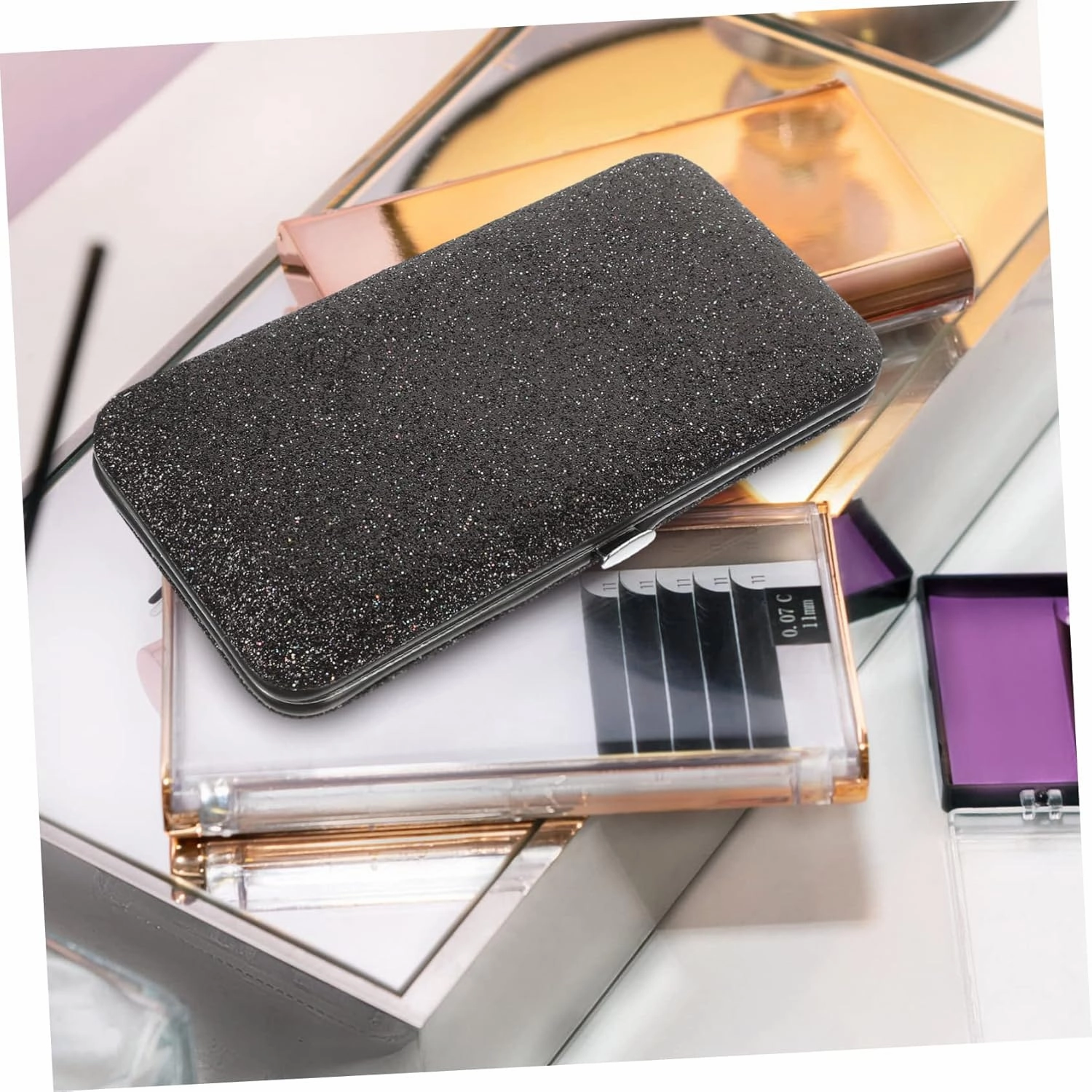 Box Storage Bag Storage Case Scissor Lash Extension Makeup Organizer Box Makeup Organizer Bag Lash Tweezer Eyelash Tweezer Holder Makeup Box