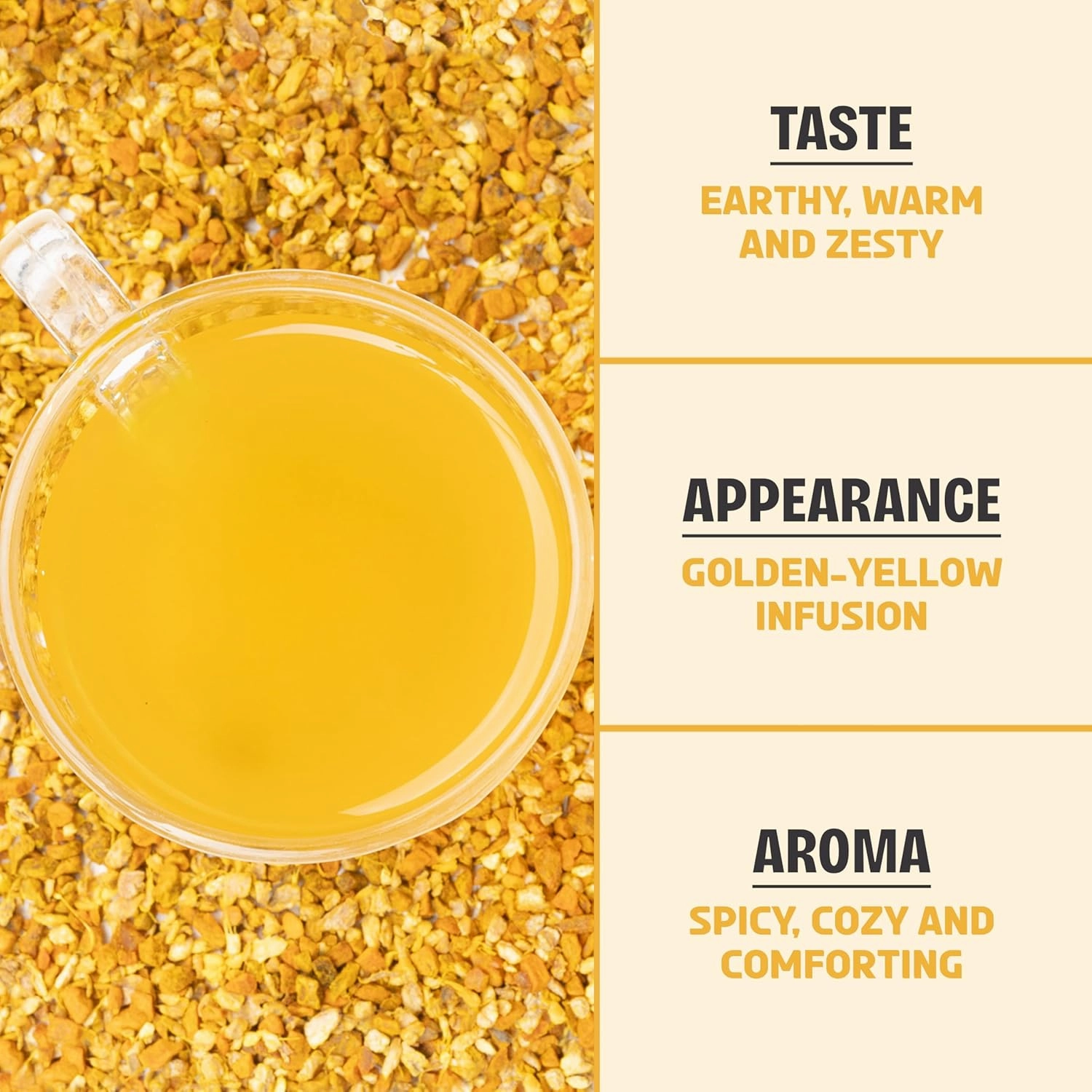 BREWIX, Turmeric Ginger Loose Herbal Tea (100  Cups, 7.05oz/200g) Caffeine & Gluten Free | Ginger Root Tea | Savory & Spicy