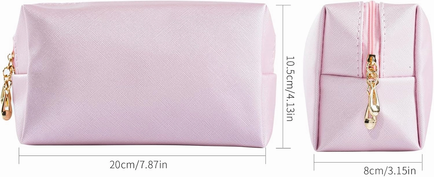Bridesmaid Proposal Gifts Letter Cosmetic makeup bag bulk for Wedding Party Favors Bachelorette party decorations Makeup Pouch Birthday Toiletry Organizer Bag Makeup Case Gift (Purple)