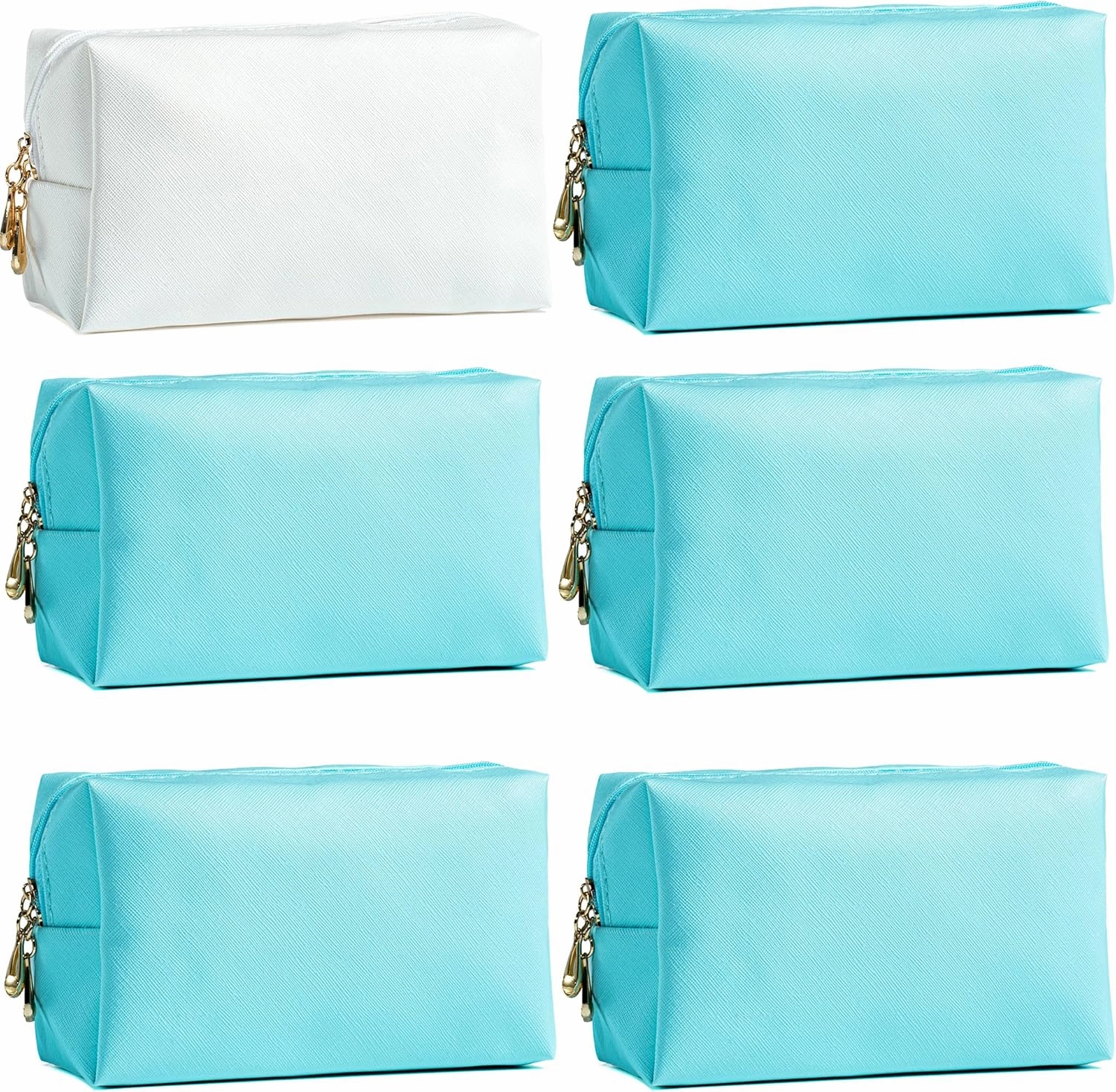 Bridesmaid Proposal Gifts Letter Cosmetic makeup bag bulk for Wedding Party Favors Bachelorette party decorations Makeup Pouch Birthday Toiletry Organizer Bag Makeup Case Gift (Tiffni Blue)