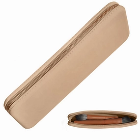 brush bubble large silicone makeup brush holder travel case- A storage & makeup bag organizer for brush sets & makeup tools to protect make up accessories & bag, Khaki (9 * 3.15 * 1.2")