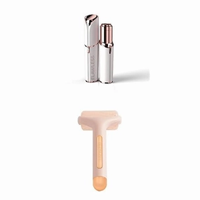 Bundle of Finishing Touch Flawless Facial Hair Remover for Women, Electric   Facial Massage Ice Roller