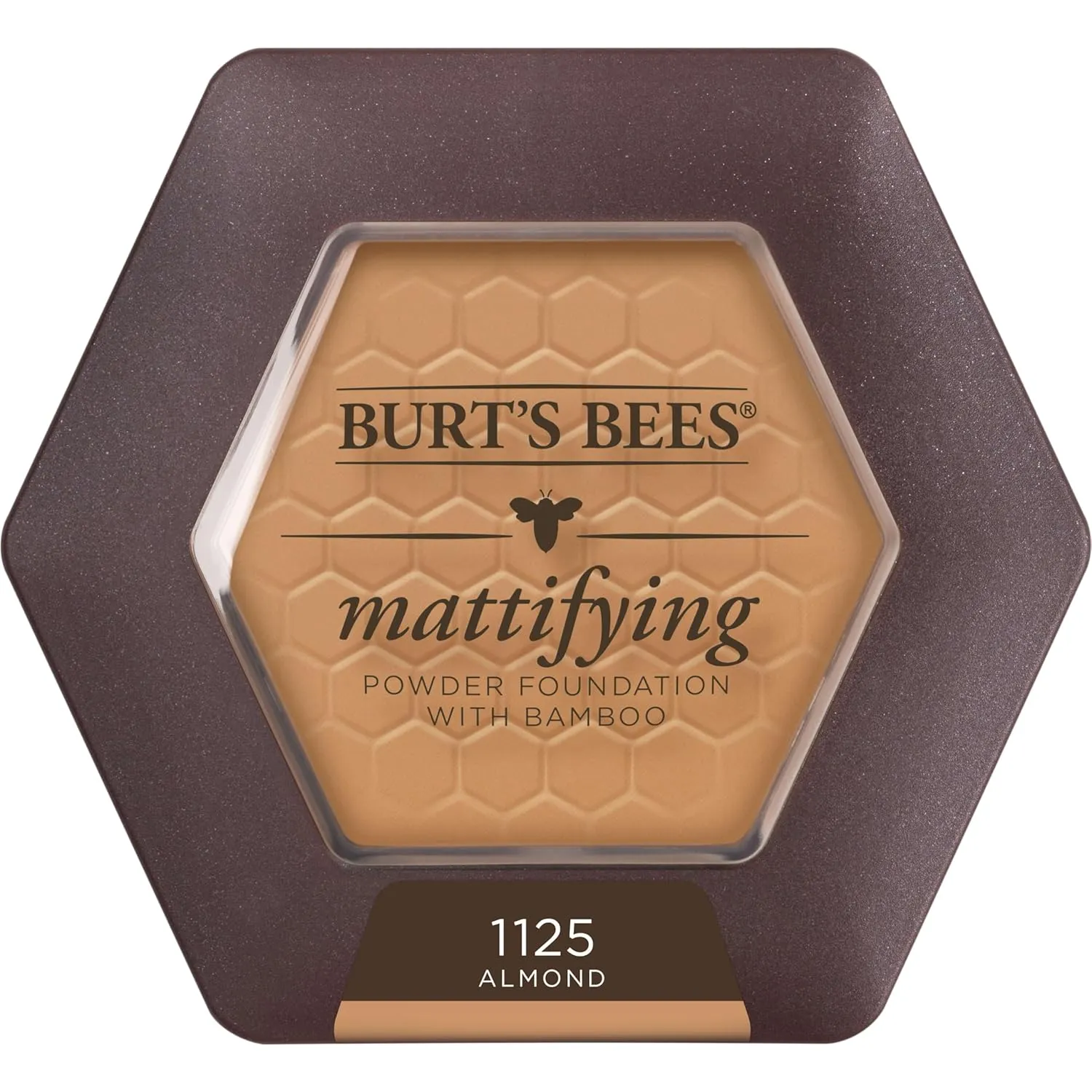 Burt's Bees Makeup, Lightweight Powder Foundation, 100% Natural, Almond, 0.3 Ounce