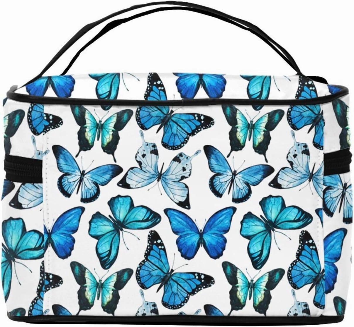 Butterfly Travel Makeup Bag for Women Large Cosmetic Bags Portable Makeup Organizer Bag Vacation Toiletry Bag Girls Makeup Storage Case