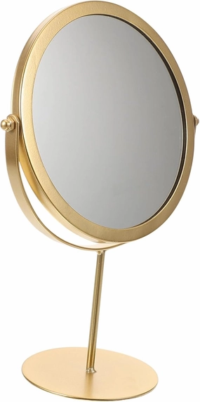 Cabilock Female Cosmetics Mirror Round Shape Desktop Makeup Mirror Ornament Reflection Elegant Present