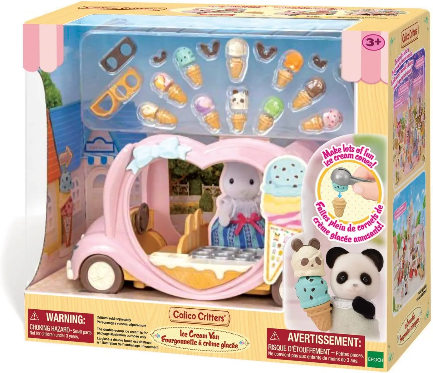 Calico Critters Ice Cream Van, Toy Vehicle for Dolls