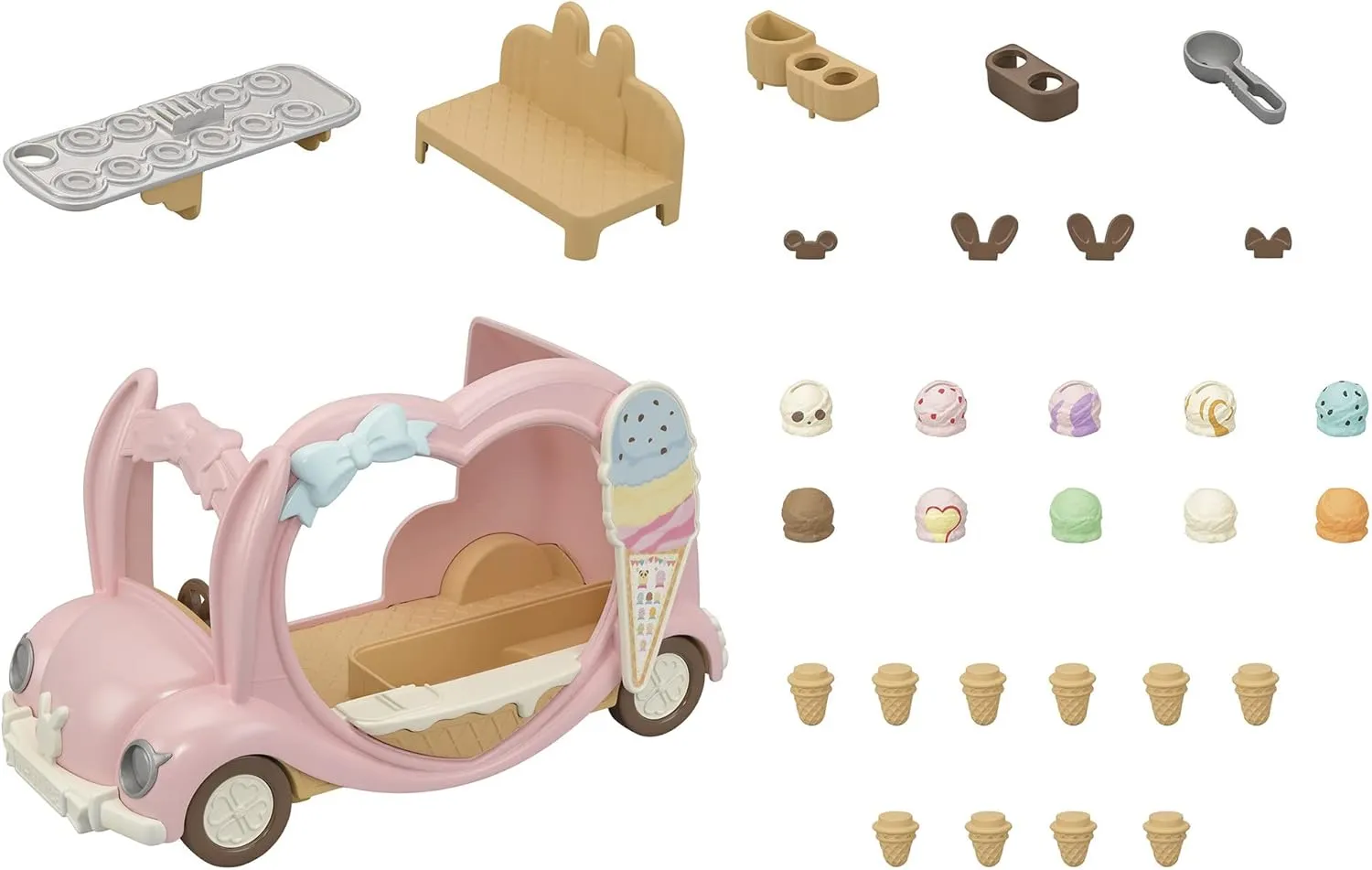 Calico Critters Ice Cream Van, Toy Vehicle for Dolls