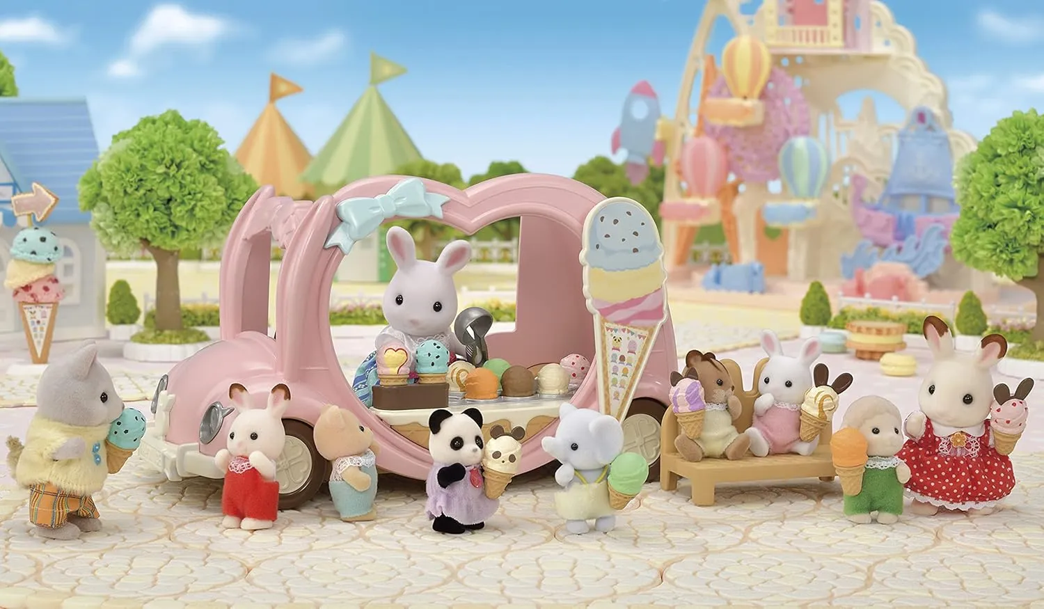 Calico Critters Ice Cream Van, Toy Vehicle for Dolls