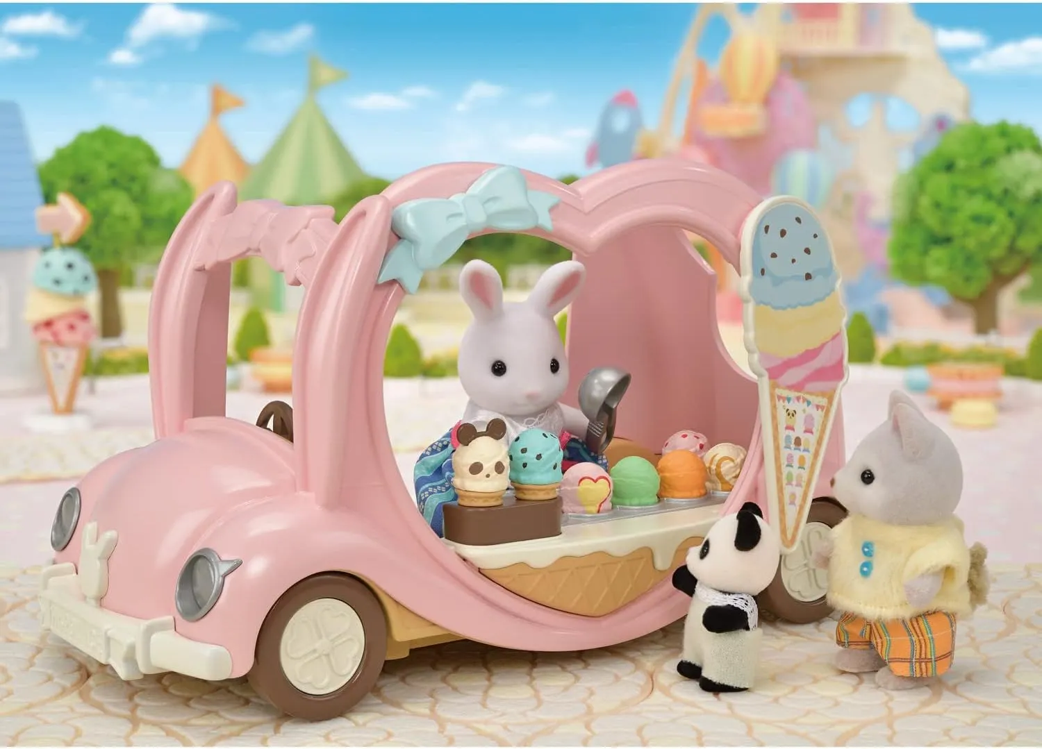Calico Critters Ice Cream Van, Toy Vehicle for Dolls
