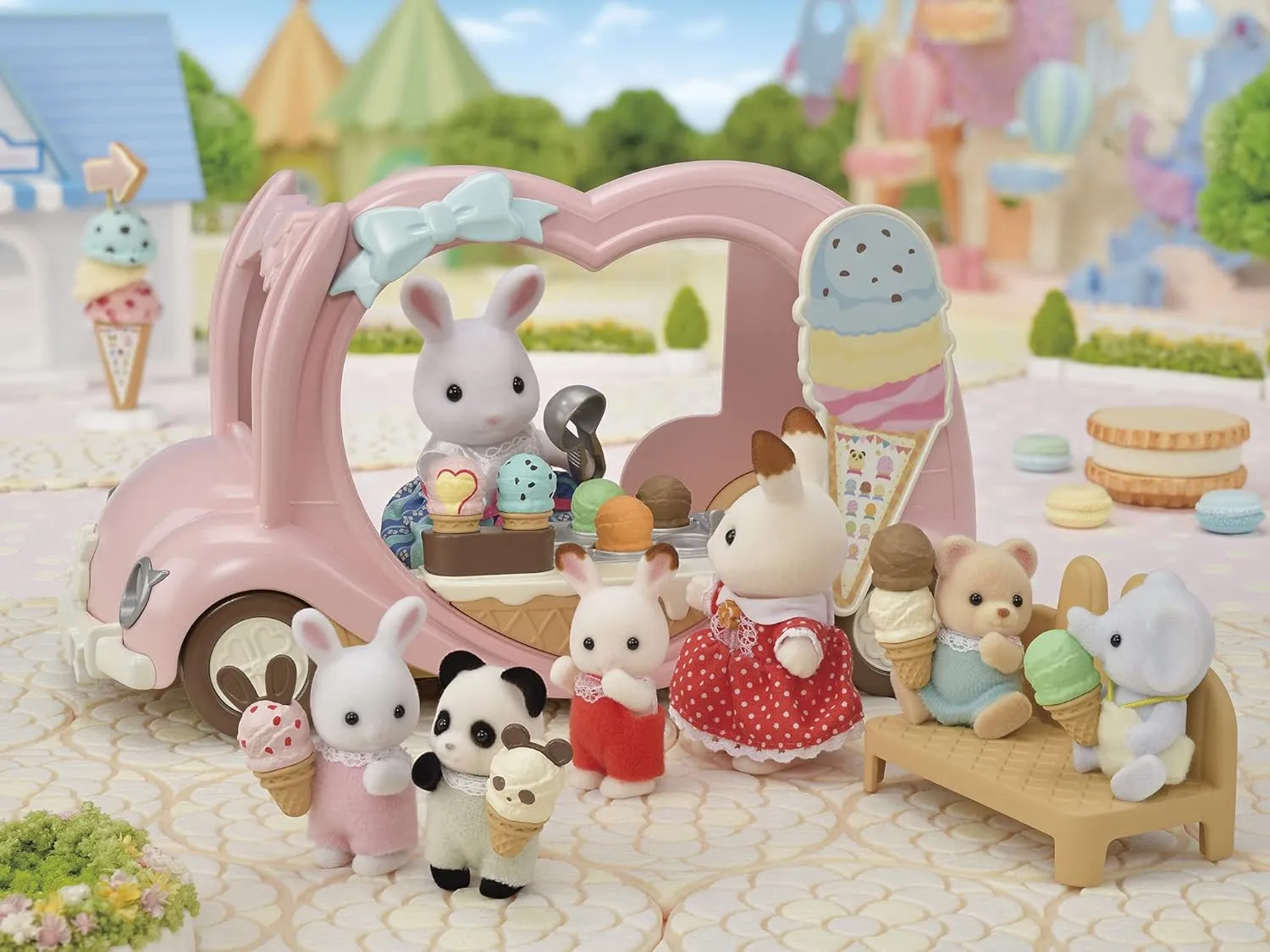 Calico Critters Ice Cream Van, Toy Vehicle for Dolls