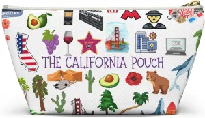 California Pouch Utility Pouch Travel Bag Los Angeles Makeup Cosmetic Bag Gift for Traveling Birthday Gift for Californians