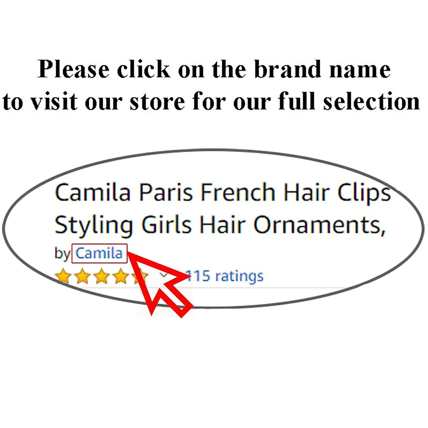 Camila Paris CP3644 French Hair Barrette Clip Oval Brown and Onyx, Strong Hold Grip Hair Clips for Women, No Slip Rubberized Metal Closure, Durable Styling Girls Hair Accessories, Made in France