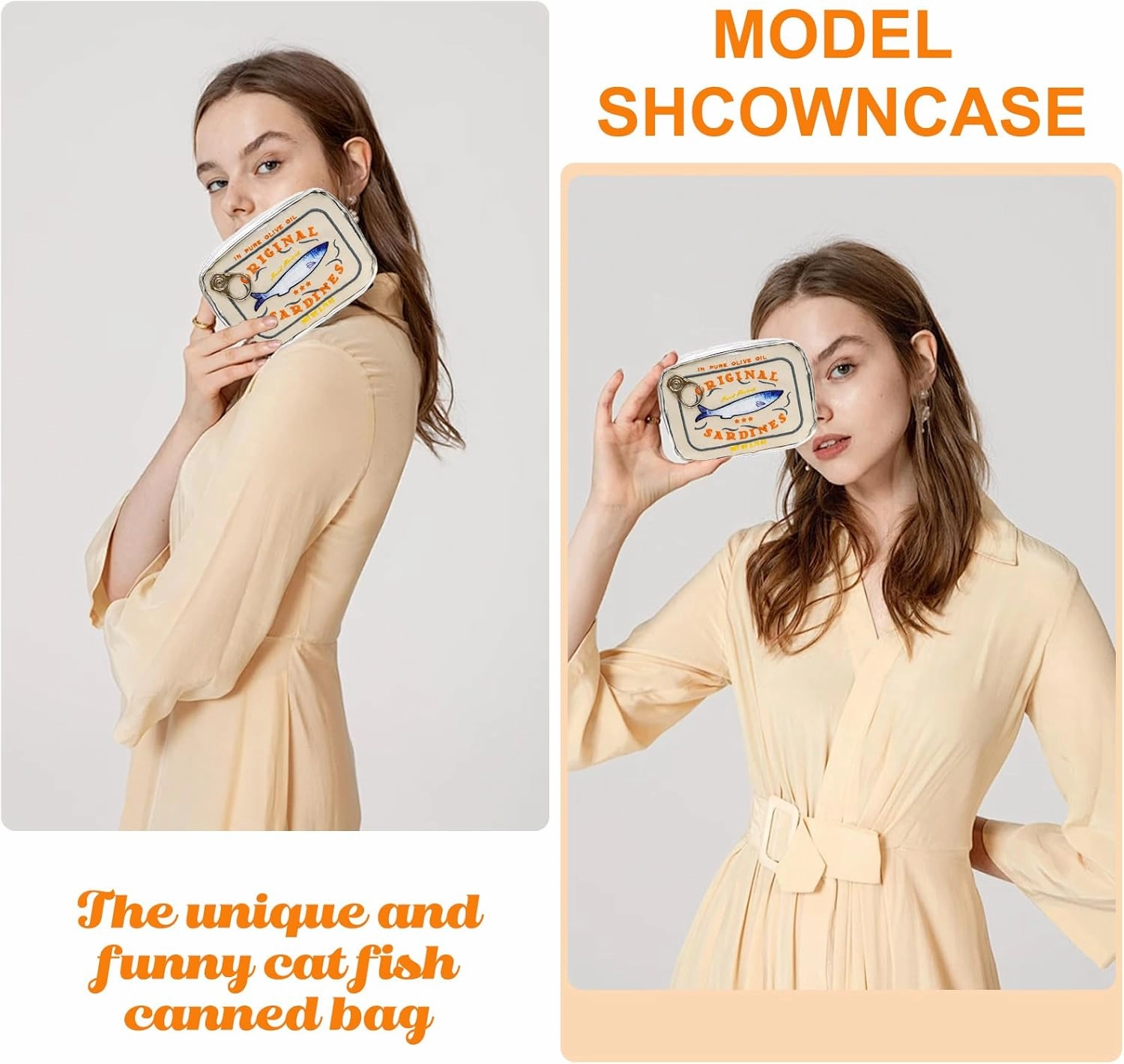 Canned Sardines Makeup Bag, Canned Sardines Style Toiletry Bag Cute Travel Bag Creative Cute Makeup Bag Coquette Make up Pouch for Women