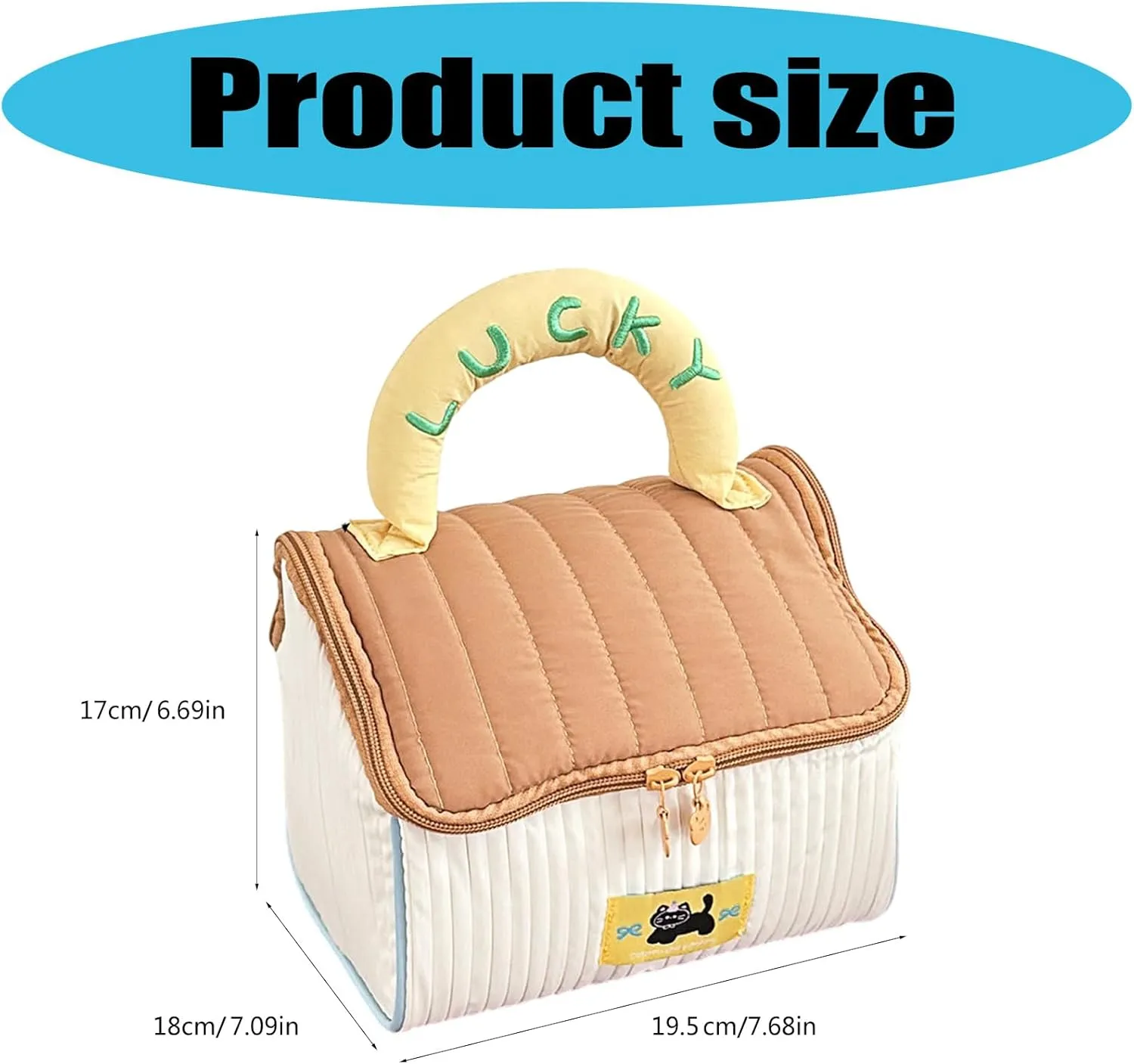 Cartoon Cottage Styles Large Capacity Makeup Bag for Women and Students Cosmetic Bag for Travel and Daily Commute