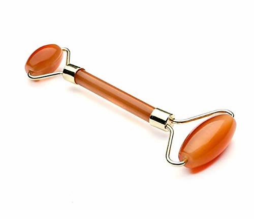 Cat Eye Stone Opal Jade Roller Body Facial Massager Beauty SPA Healing Tool #48 (Red)