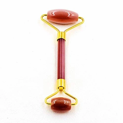 Cat Eye Stone Opal Jade Roller Body Facial Massager Beauty SPA Healing Tool #48 (Red)