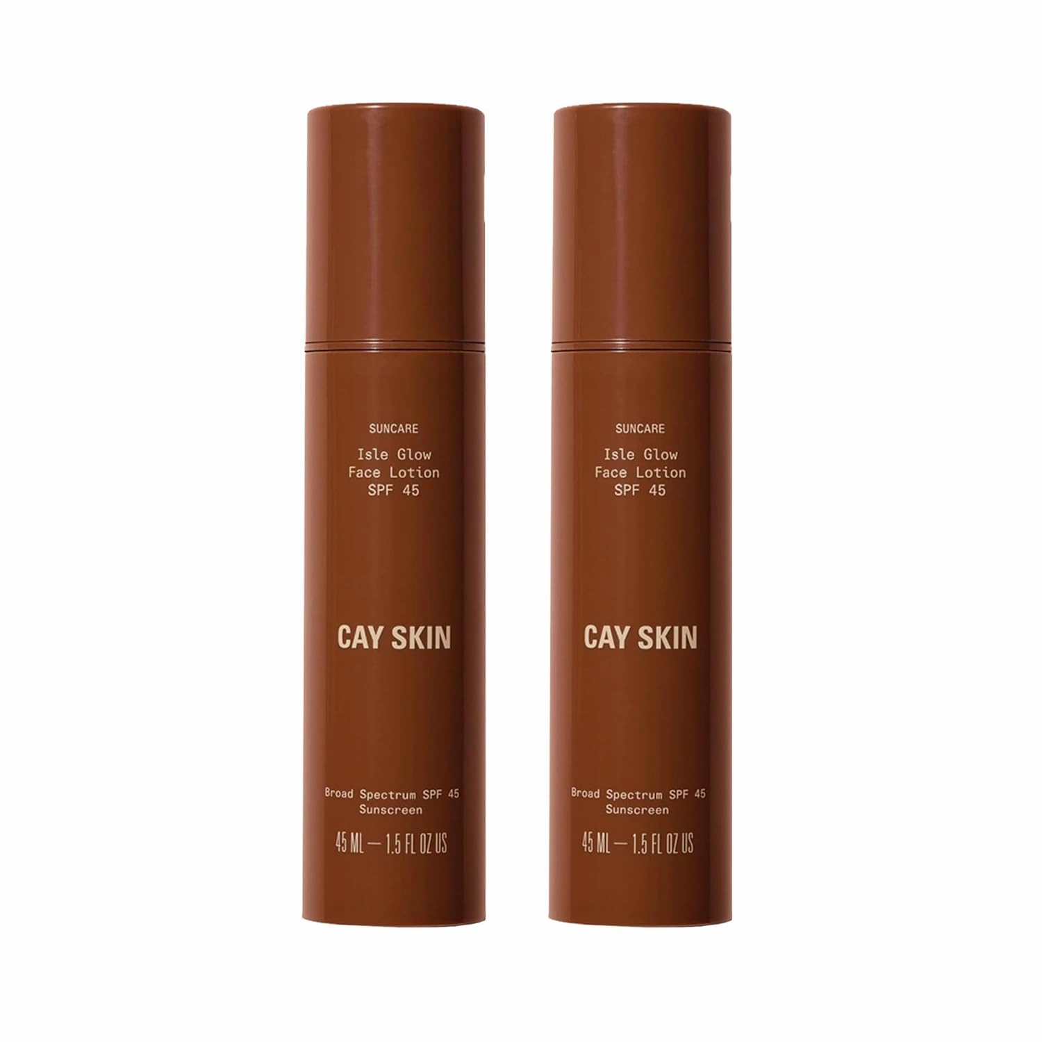 Cay Skin Isle Glow Face Moisturizer SPF 45 – Illuminating Moisturizer, Broad Spectrum Sunscreen   Makeup Primer – Lightweight, Pearlescent Formula with Radiant Finish for All Skin Types – 2-Pk, 1.5 oz