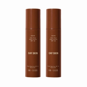 Cay Skin Isle Glow Face Moisturizer SPF 45 – Illuminating Moisturizer, Broad Spectrum Sunscreen   Makeup Primer – Lightweight, Pearlescent Formula with Radiant Finish for All Skin Types – 2-Pk, 1.5 oz