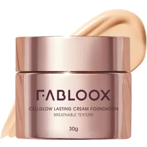 Cellglow Lasting Cream Foundation Makeup, For light fair medium skin with Buildable Medium to Full Coverage, Skincare Makeup Hybrid, Lightweight and Nourishing Formula, Radiant Finish, Vegan