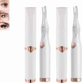 Certainly K Electric Heated Eyelash Curler for Women - Long-Lasting Natural Blink & Dazzle (2*White)