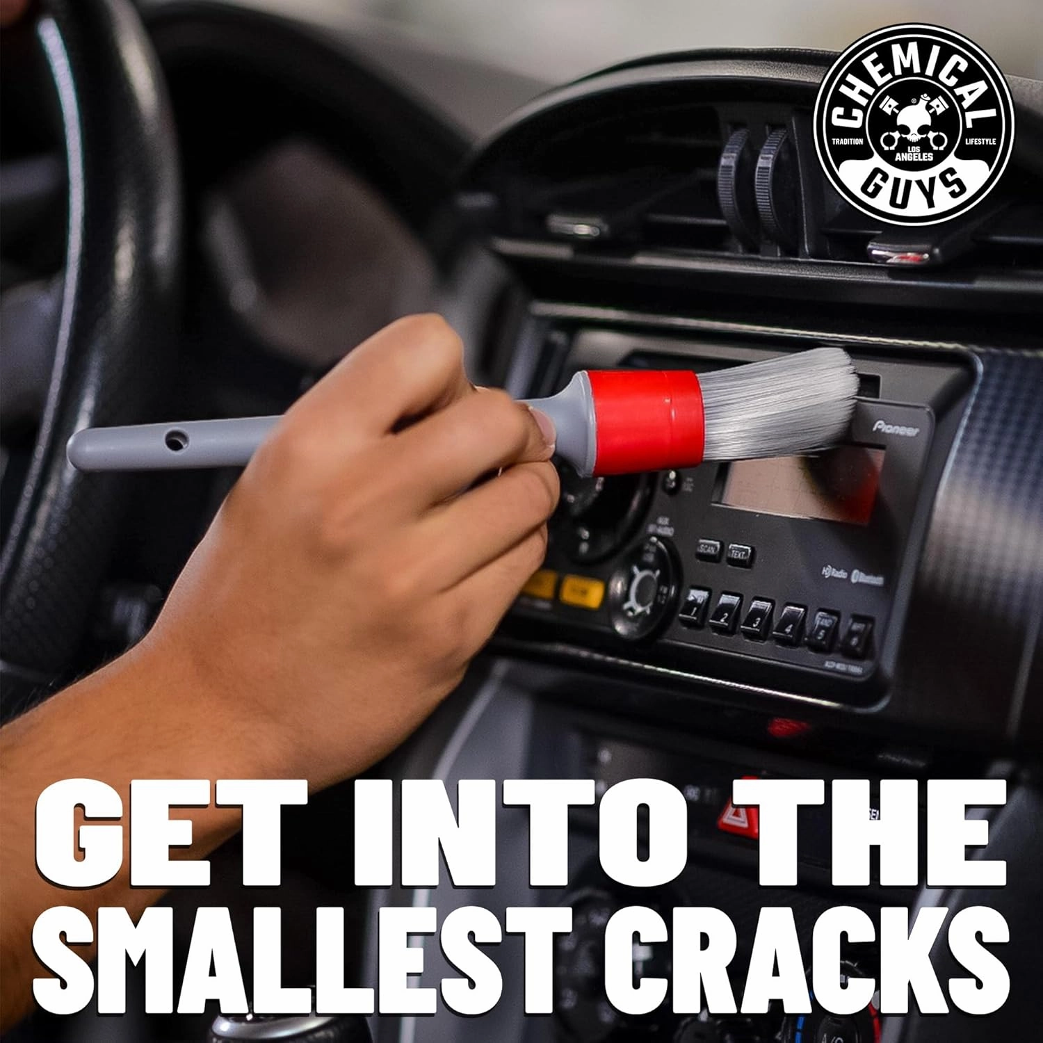 Chemical Guys ACC600 All In The Details Interior Detailing Brush Set (Great for Cars, Trucks, SUVs, RVs, & More)