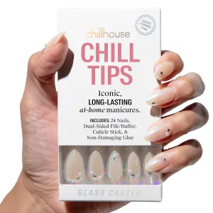 Chillhouse - Chill Tips, Press on Nails Kit - Glass Castle (Oval) - 24 Nail Shapes & Sizes - Up to 3 Weeks of Wear - Customizable Fit - Reusable - Latina Founded & Women Owned - Beauty & Self Care