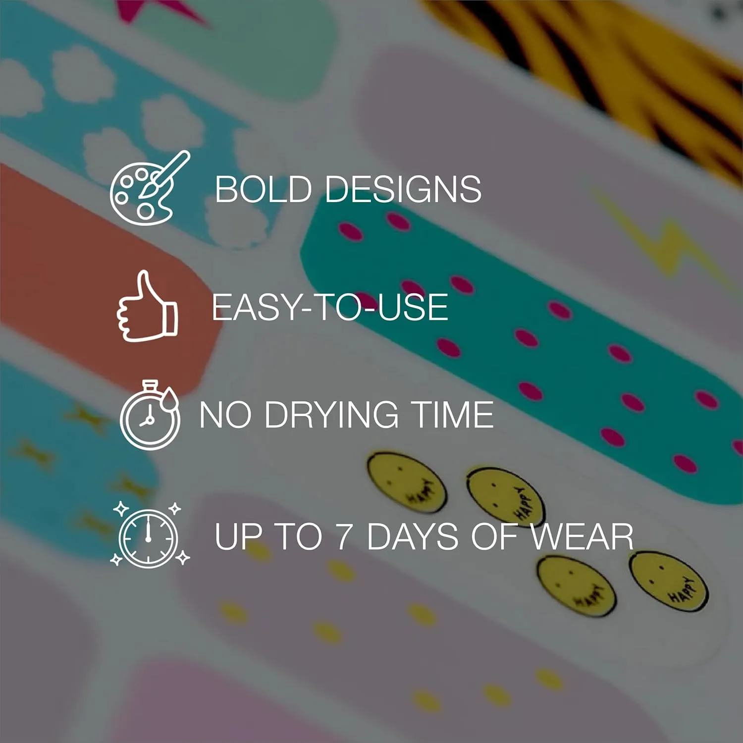 Ciaté London Cheat Sheets Nail Wraps in Fun Fair, Nail Art Sheet, Easy-to-Apply Manicure Stickers, No Dry Time, Lasts Up to 7 Days, Includes Nail File