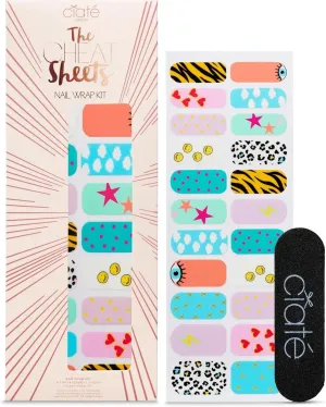 Ciaté London Cheat Sheets Nail Wraps in Fun Fair, Nail Art Sheet, Easy-to-Apply Manicure Stickers, No Dry Time, Lasts Up to 7 Days, Includes Nail File