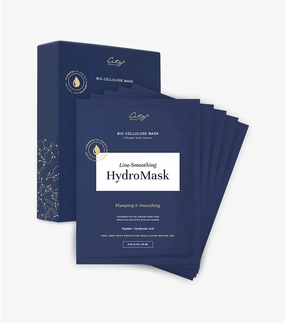 City Beauty Line-Smoothing HydroMask - Serum-Infused Biocellulose Sheet Masks - Moisture-Rich Formula Visibly Plumps Skin & Smooths Wrinkles - Anti-Aging Cruelty-Free Skin Care - 5-Pack