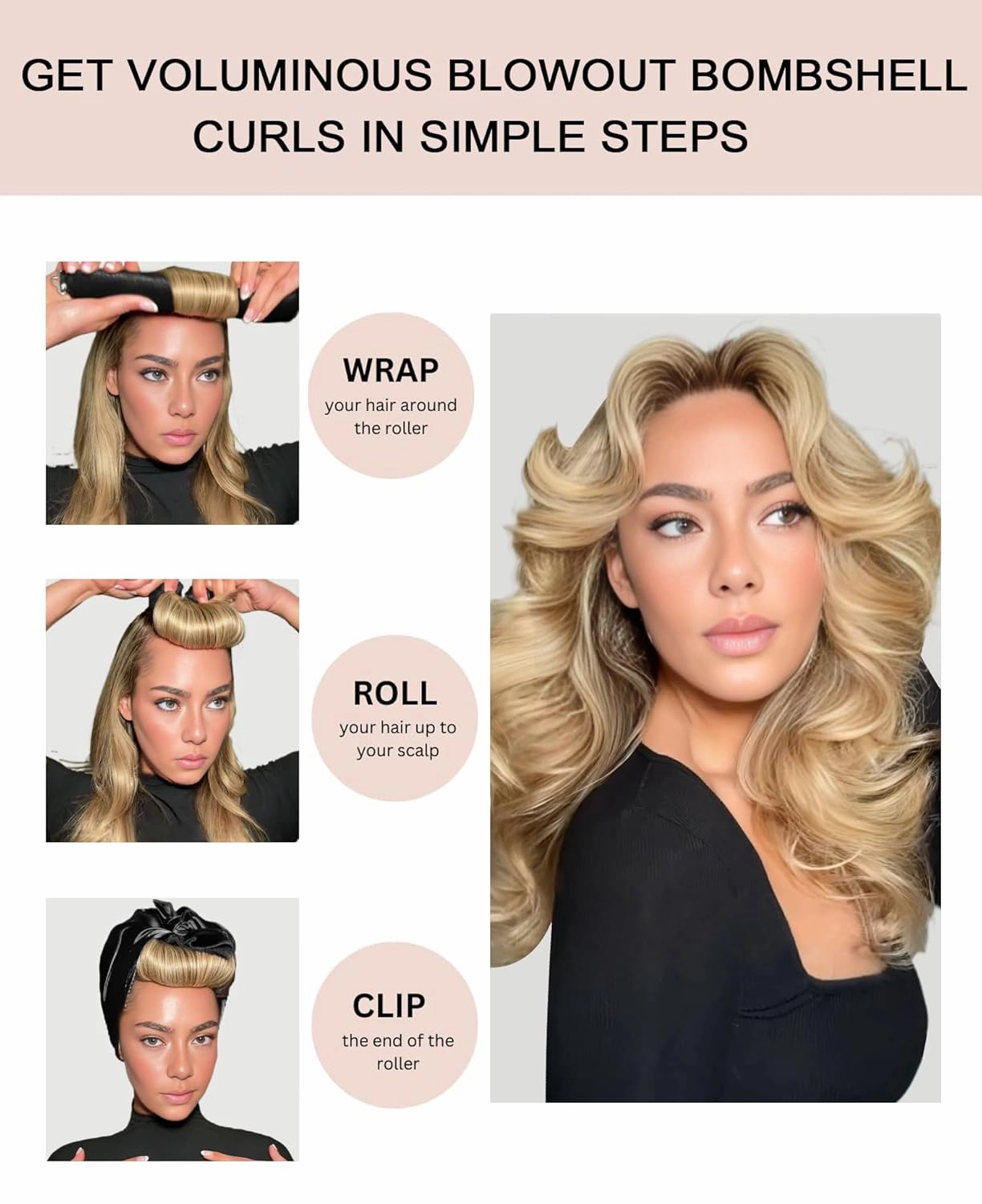 Classic Heatless Curls Overnight Rods No Heat Hair Curlers to Sleep Jumbo Foam Large Hair Rollers for Long Short Hair Heatless Curling Rod Set Styling Tools with Satin Scarf Brown