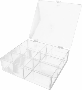 Clear Acrylic Makeup Cotton Pad Holder with Lid Multi Compartment Organizer for Makeup Sponges and Cosmetic Accessories Dustproof Storage for Vanity