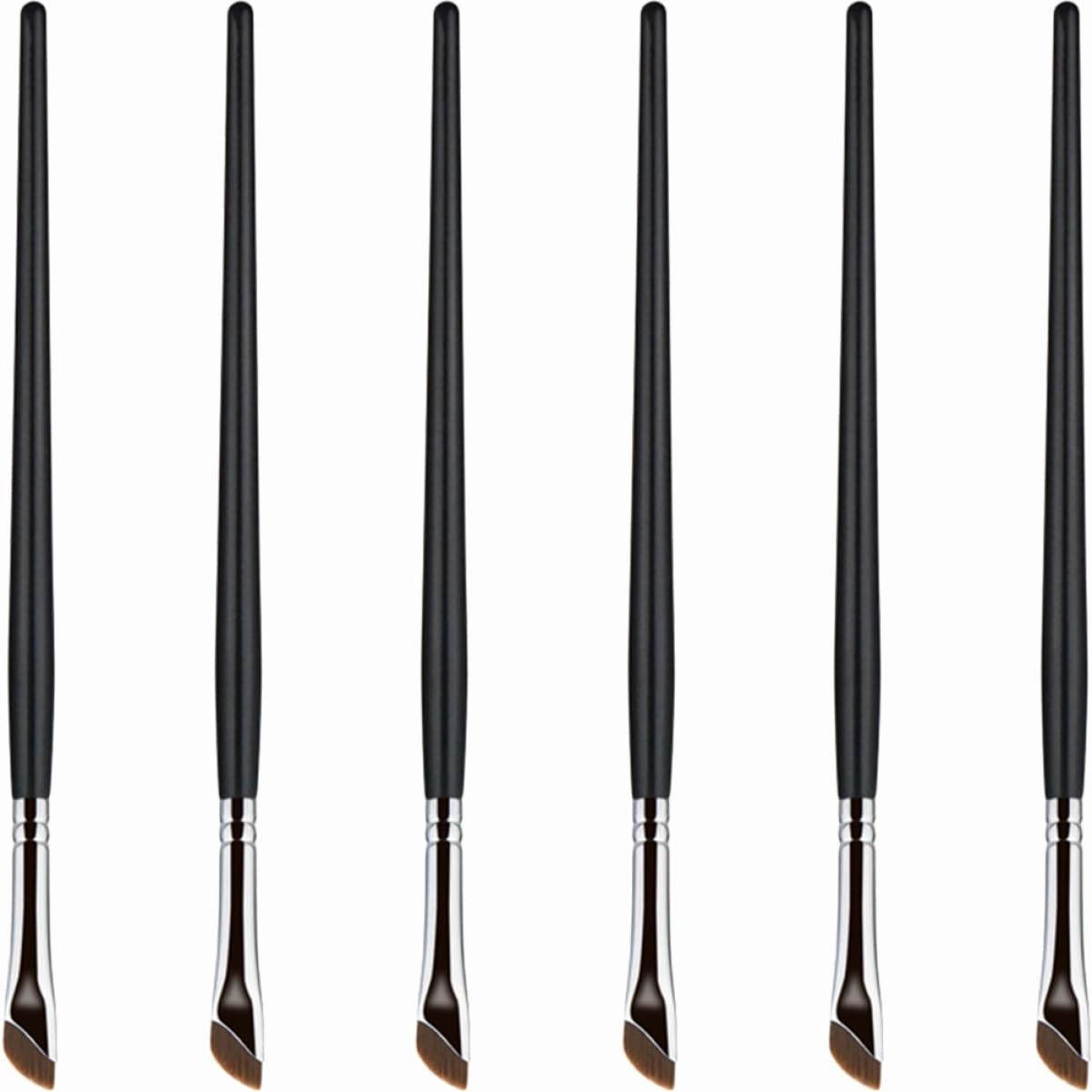 CLISPEED 6pcs Angled Eyeliner Eye Shadow Brush Thin Makeup Brushes for Precise Application Handle for Comfortable Use for Women Girls Easy to Clean and Maintain