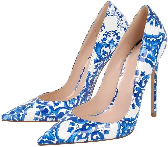 Closed Toe Heels for Women Pointed Toe Stiletto Heels Pumps Wedding Bridal Party Dress Shoes