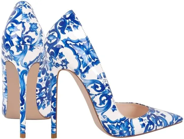 Closed Toe Heels for Women Pointed Toe Stiletto Heels Pumps Wedding Bridal Party Dress Shoes