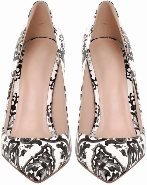 Closed Toe Heels for Women Pointed Toe Stiletto Heels Pumps Wedding Bridal Party Dress Shoes